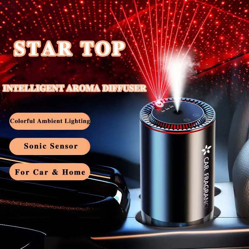 Car Air Refresher Home aromatherapy with LED light and starry sky light Home aromatherapy diffuser Car fragrance Home perfume