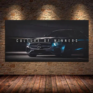 Chase Your Dream Quote Luxury Sports Car Motivational Poster Print Wall Art Canvas Inspirational Entrepreneur Office Home Decor