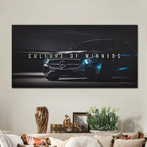 Chase Your Dream Quote Luxury Sports Car Motivational Poster Print Wall Art Canvas Inspirational Entrepreneur Office Home Decor