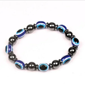 Classical Hematite Energy Beaded Elastic Magnetic Therapy Health Care Loss Weight Bracelets Slimming Health Care for Men Women