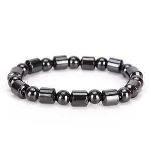 Classical Hematite Energy Beaded Elastic Magnetic Therapy Health Care Loss Weight Bracelets Slimming Health Care for Men Women