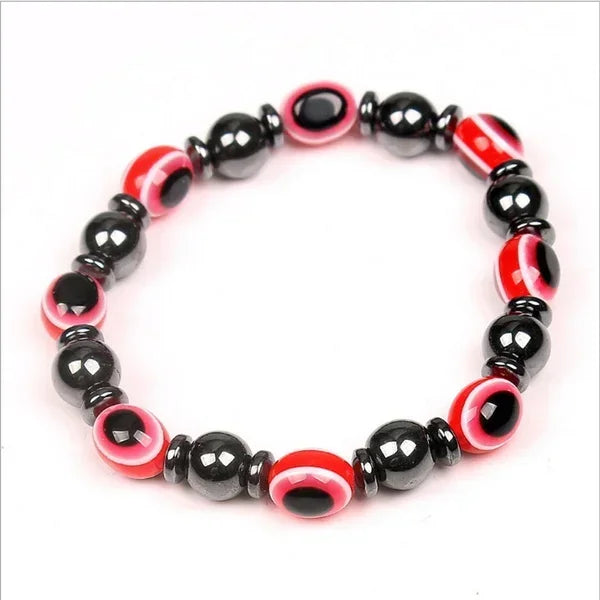 Classical Hematite Energy Beaded Elastic Magnetic Therapy Health Care Loss Weight Bracelets Slimming Health Care for Men Women