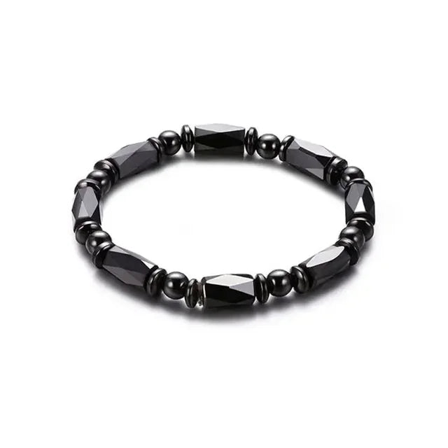 Classical Hematite Energy Beaded Elastic Magnetic Therapy Health Care Loss Weight Bracelets Slimming Health Care for Men Women