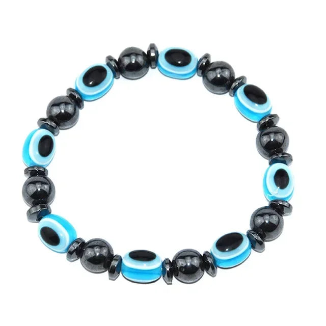 Classical Hematite Energy Beaded Elastic Magnetic Therapy Health Care Loss Weight Bracelets Slimming Health Care for Men Women