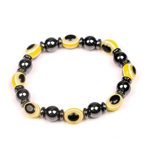 Classical Hematite Energy Beaded Elastic Magnetic Therapy Health Care Loss Weight Bracelets Slimming Health Care for Men Women