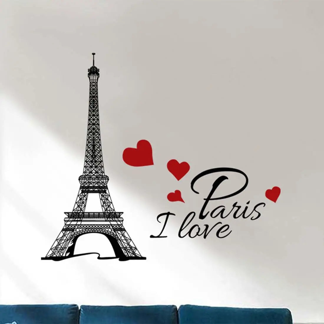 DIY Living Room Vinyls Inspirational Quotes Modern Motivational Wall Decal Wall Art Sticker I Love Paris