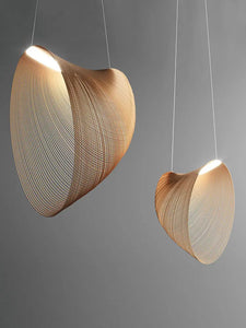 Dining room chandelier Nordic wood art and quiet wind 2023 new creative designer post-modern living room lamp pendant light