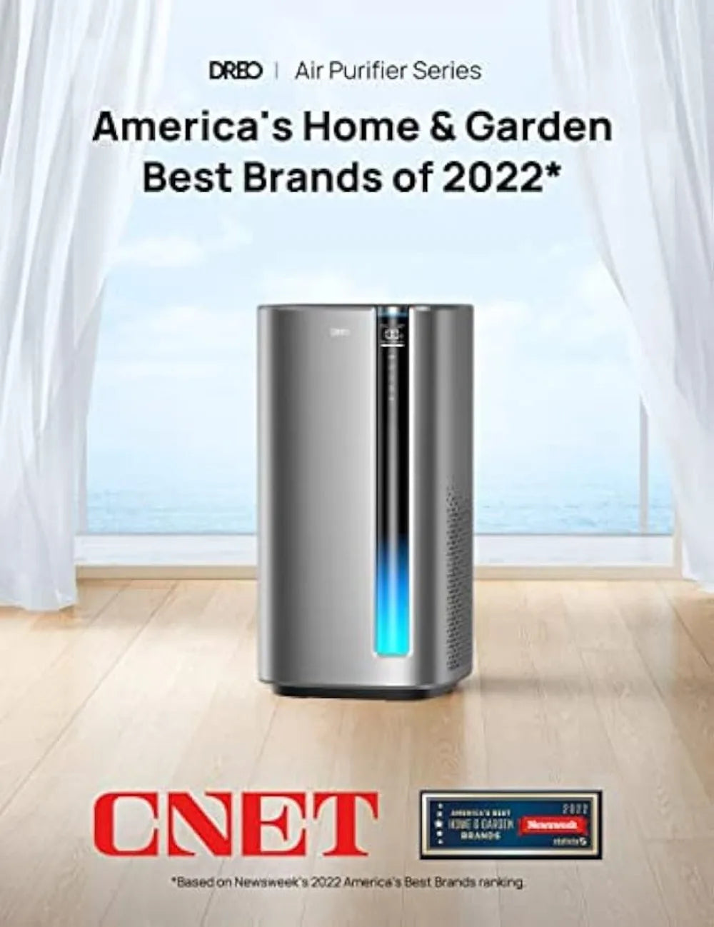 Dreo Air Purifiers for Home Large Room Bedroom, H13 True HEPA Filter Removes 99.985% of Pets Hair Particles Dust Smoke Pollen