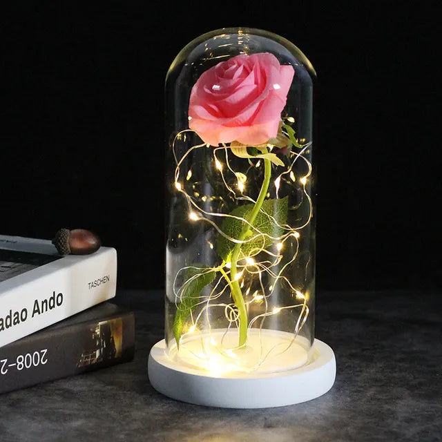 Drop shipping Galaxy Rose Artificial Flowers Beauty and the Beast Rose Wedding Decor Creative Valentine's Day Mother's Gift