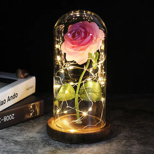 Drop shipping Galaxy Rose Artificial Flowers Beauty and the Beast Rose Wedding Decor Creative Valentine's Day Mother's Gift