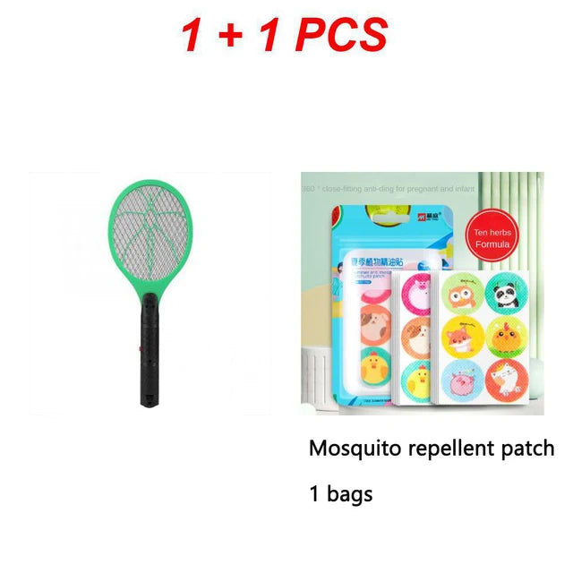 Electric Mosquito Racket Killer Summer Insects Killer Bug Zapper Insects Racket Kills Home Handheld Insects Mosquito Swatter