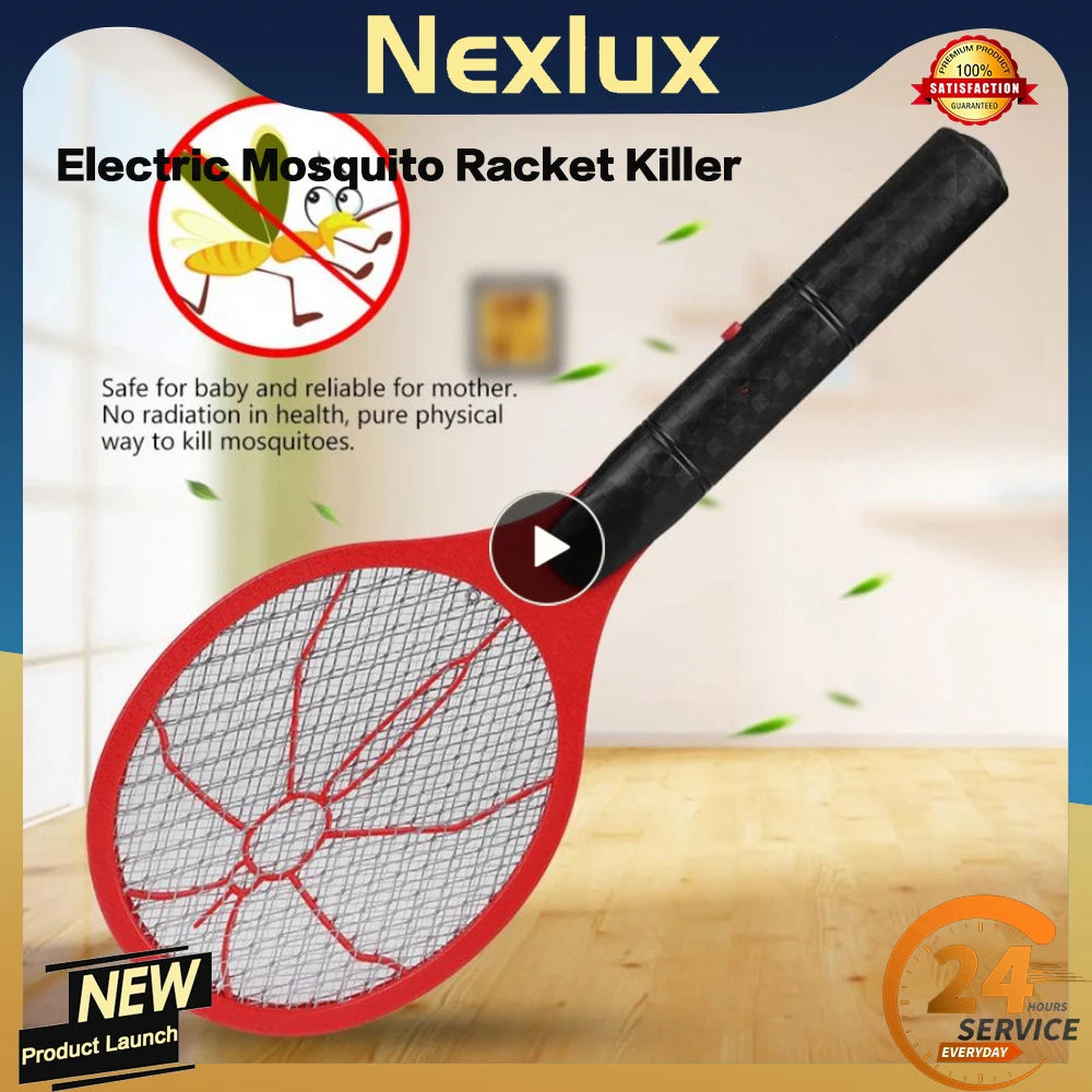 Electric Mosquito Racket Killer Summer Insects Killer Bug Zapper Insects Racket Kills Home Handheld Insects Mosquito Swatter