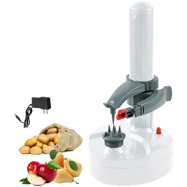 Electric Potato Peeler with 1 Replacement Blades Stainless Steel Automatic Rotating Fruits Fruit Peeler Apple Paring Machine