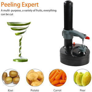 Electric Potato Peeler with 1 Replacement Blades Stainless Steel Automatic Rotating Fruits Fruit Peeler Apple Paring Machine