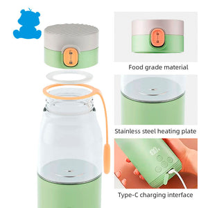 Portable rechargeable smart milk kettle heated Baby Milk Travel Water Kettle