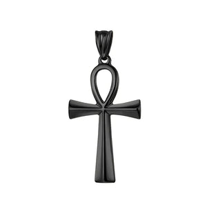 Fashion Ancient Egyptian Ankh Cross Necklace For Men Stainless Steel Gold Color/ Silver Color Biker Pendant Amulet Jewelry