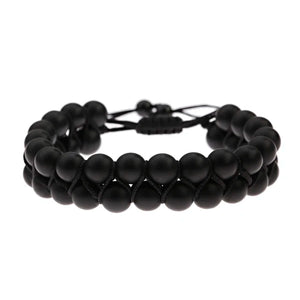 Fashion Men Bracelets Hematite Tiger Eye Double Layer Row Bracelets Pulsera Hombre Magnetic Health Protection Healing Bracelets