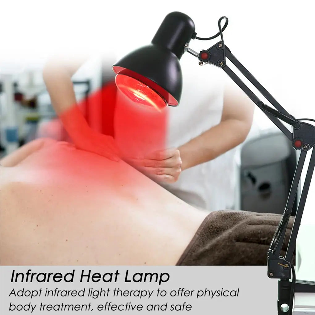 Floor Stand Infrared Heat Physiotherapy Lamp Pain Relief Speed Up Wound Healing 180° Adjustable Anti-scald Health Care Lamp