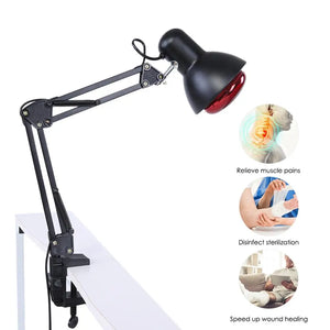 Floor Stand Infrared Heat Physiotherapy Lamp Pain Relief Speed Up Wound Healing 180° Adjustable Anti-scald Health Care Lamp