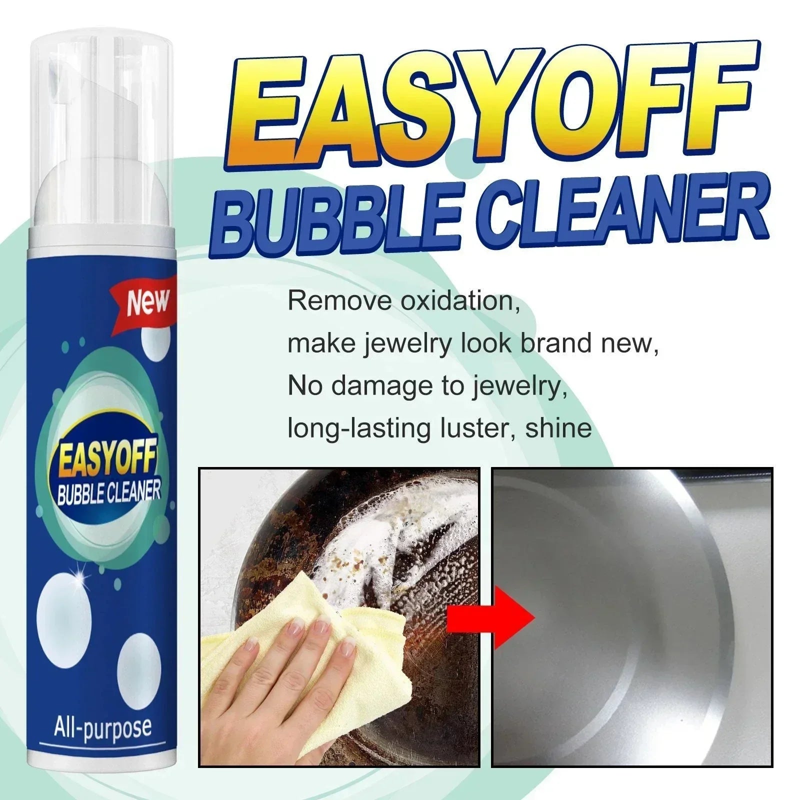 Foaming Heavy Oil Stain Cleaner Kitchen Form Bubble Cleaner Rinse-Free All-Purpose Rust Stain Greasy Dirt Remover Fast Shipping