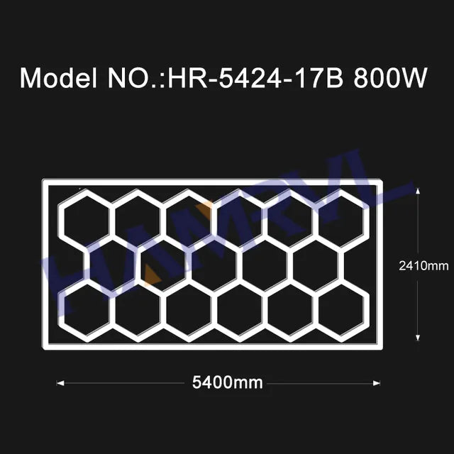 Garage Light Hexagon Lights lamp 110V-240V Led Tube Honeycomb Ceiling Lighting For Auto Car Body Repair Led Workshop With Border