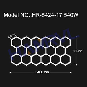 Garage Light Hexagon Lights lamp 110V-240V Led Tube Honeycomb Ceiling Lighting For Auto Car Body Repair Led Workshop With Border