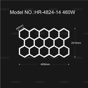 Garage Light Hexagon Lights lamp 110V-240V Led Tube Honeycomb Ceiling Lighting For Auto Car Body Repair Led Workshop With Border