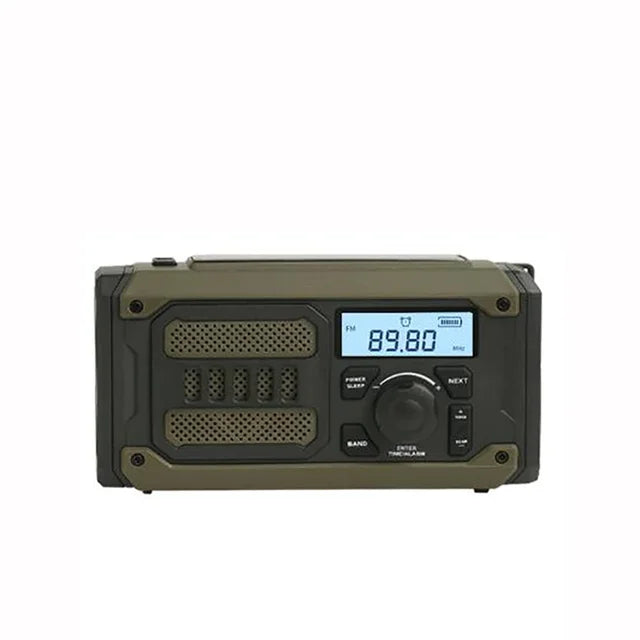 Hand-cranked Electric Flashlight Outdoor Emergency Radio Mobile Power Solar Multifunctional Radio