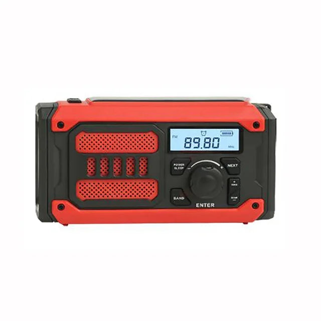 Hand-cranked Electric Flashlight Outdoor Emergency Radio Mobile Power Solar Multifunctional Radio