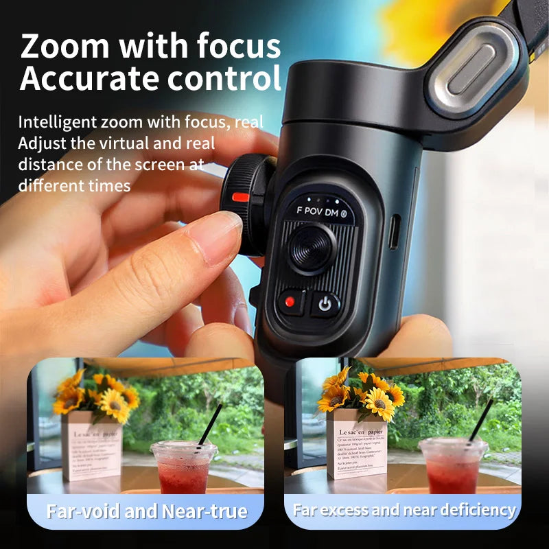 Handheld Gimbal  Intelligent AI Facial Tracking 3-Axis Cellphone Video Record PTZ Phone Stabilizer TikTok Travel Records Foldabl