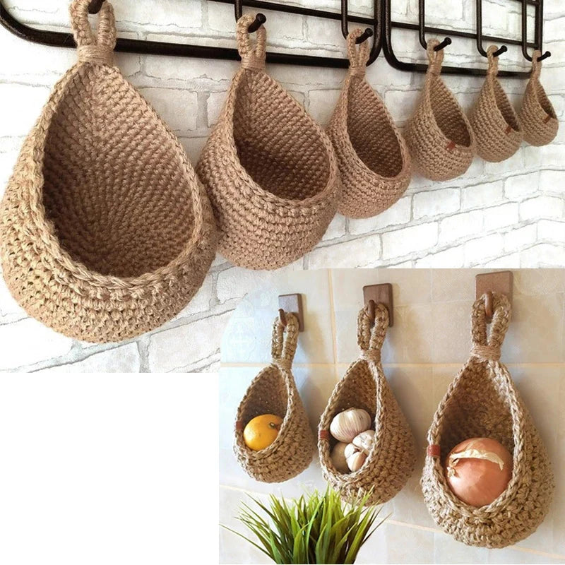 Hanging Wall Vegetable Fruit Basket Vegetable Fruit Basket Plant Organizer Container Wall Plant Flower Storage