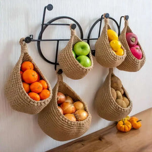 Hanging Wall Vegetable Fruit Basket Vegetable Fruit Basket Plant Organizer Container Wall Plant Flower Storage