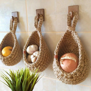 Hanging Wall Vegetable Fruit Basket Vegetable Fruit Basket Plant Organizer Container Wall Plant Flower Storage