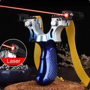 High Precision Slingshot with Laser Spirit Level Fast Press Bow Catapult Infrared Outdoor Sports Hunting Accessories Sling Shot