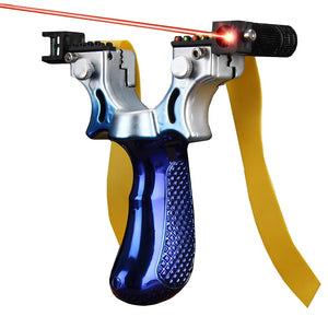 High Precision Slingshot with Laser Spirit Level Fast Press Bow Catapult Infrared Outdoor Sports Hunting Accessories Sling Shot