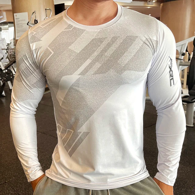 High Quality Running Sweat Shirts Men Bodybuilding Sport Tshirt Long Sleeve Compression Swearshirt Gym Fitness Upper Clothing