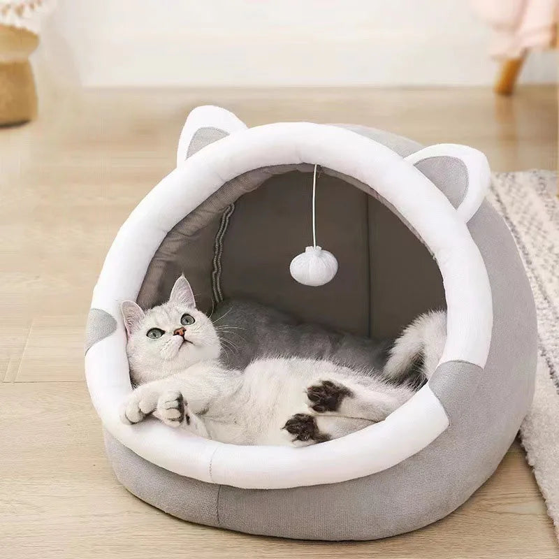 House For Cat Pet Supplies Accessories Cat House Nest Products Washable Winter Warm Cat Cave Bed Castle For Small Animals Houses