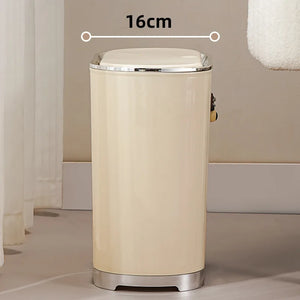 Ins Wind Light Luxury Garbage Can Household High Appearance Level Pressing Spring Lid Cute Cartoon Slit Garbage Can Compost Bin