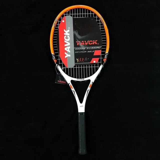 Integrated carbon composite tennis racket for men and women, beginner competitive training, online shooting