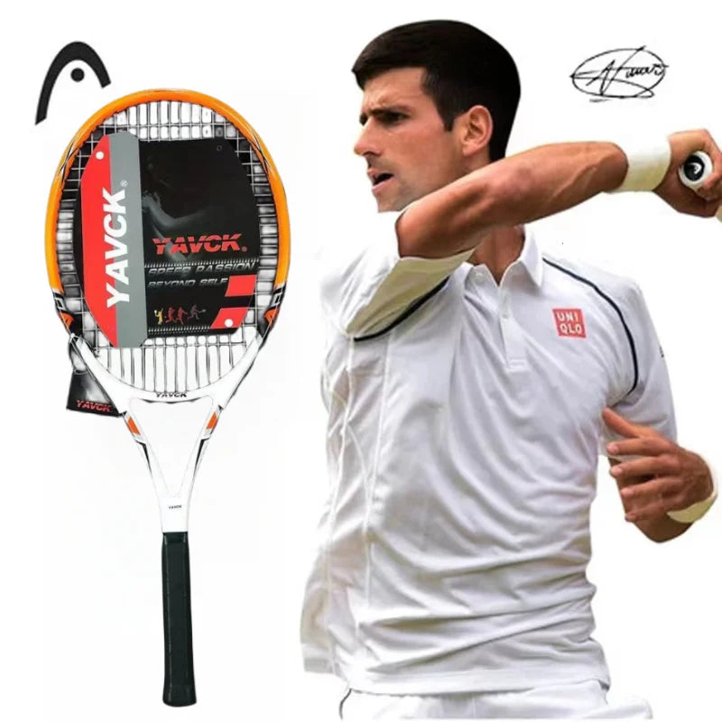 Integrated carbon composite tennis racket for men and women, beginner competitive training, online shooting