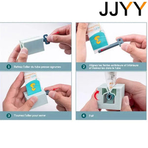 JJYY Home Plastic Toothpaste Tube Squeezer Easy Dispenser Rolling Holder Bathroom Supply Tooth Cleaning Accessories