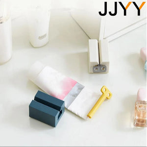 JJYY Home Plastic Toothpaste Tube Squeezer Easy Dispenser Rolling Holder Bathroom Supply Tooth Cleaning Accessories