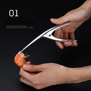 Kitchen Accessories Shrimp Peeler Stainless Steel Seafood Cooking Tools Creative Convenient Shrimp Peel Device Kitchen Gadgets