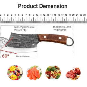 Kitchen Chef Knives Handmade Forged Boning Knife Meat Cleaver Stainless Steel Butcher Knife Wooden Handle Kitchen Accessories