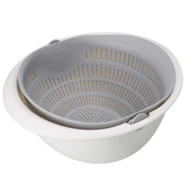 Kitchen Drain Basket Bowl Taomi Kitchen Strainer Noodles Washing Vegetables Fruits Double Drain Basket Home