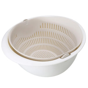 Kitchen Drain Basket Bowl Taomi Kitchen Strainer Noodles Washing Vegetables Fruits Double Drain Basket Home