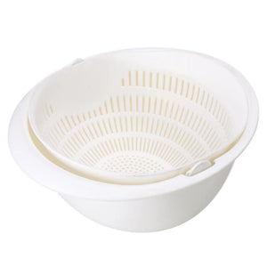 Kitchen Drain Basket Bowl Taomi Kitchen Strainer Noodles Washing Vegetables Fruits Double Drain Basket Home