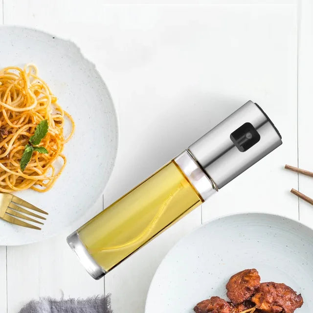 Kitchen Stainless Steel Olive Oil Sprayer Bottle Pump Oil Pot Leak-proof Grill BBQ Sprayer Oil Dispenser BBQ Cookware Tools