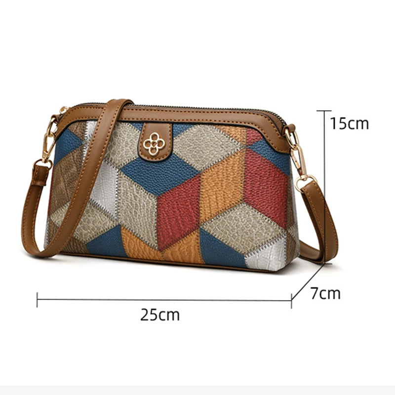 Luxury Lady Messenger Handbag High Quality PU Leather Women Small Crossbody Shoulder Bags Simple Shell Phone Satchels