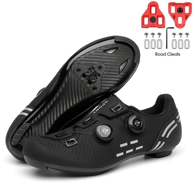 MTB Flat Shoes with Clits Man Speed Route Cycling Sneakers Women  Road Dirt Bike Footwear Biking Calas Racing Bicycle Spd Cleat